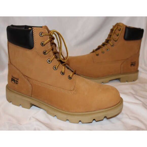 Timberland Pro Men's Wheat Sawhorse 6" Waterproof Boots Comp Toe 12 WIDE NIB - Picture 2 of 7